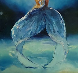 Mermaid Tails Oil on Paper 16x20