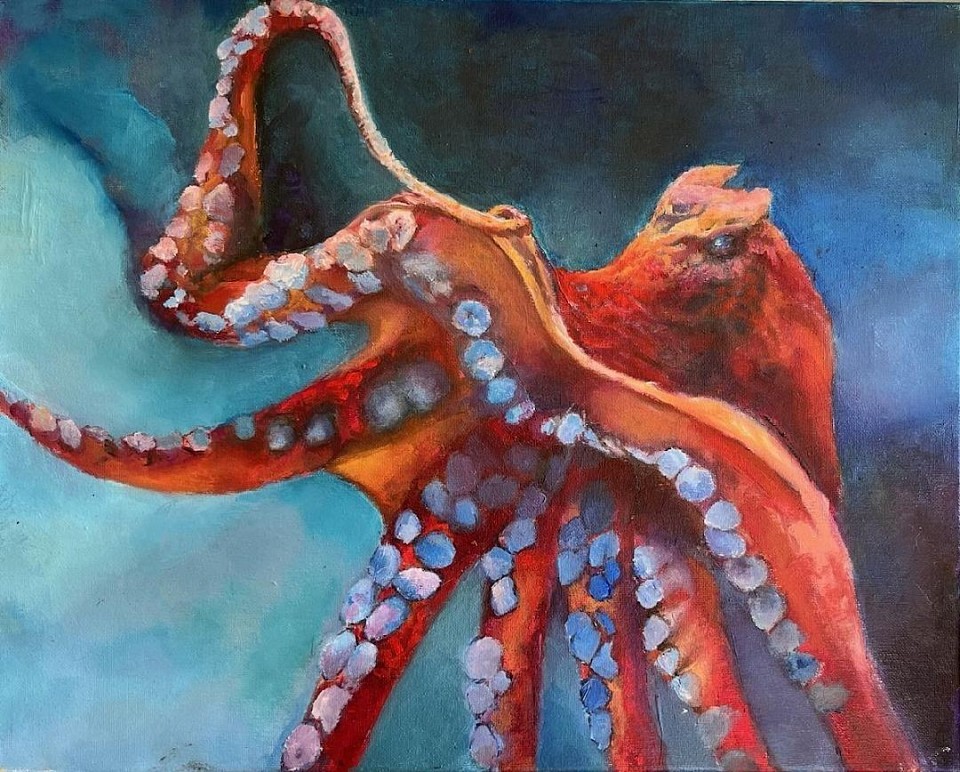 OctopusOne 12 x 16 Oil on Canvaa