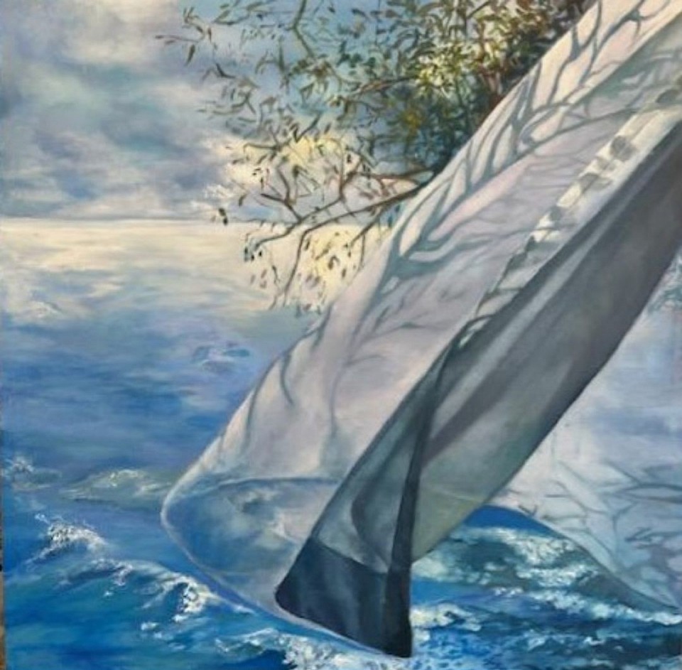 The Curtain 36 x 36 Oil on Canvas